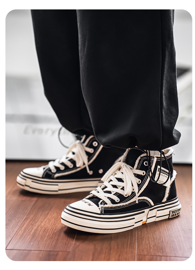 Men'S New Versatile Classic High-Top Trendy Youth Canvas Shoes for Outdoor Casual Wear.