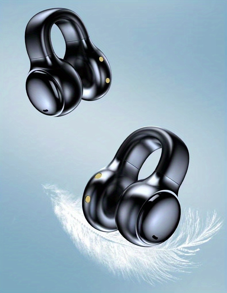2025 latest hanging ear wireless headphones air conduction bt headphone clip ear wireless noise cancelling sports call long   headphones Product details 1