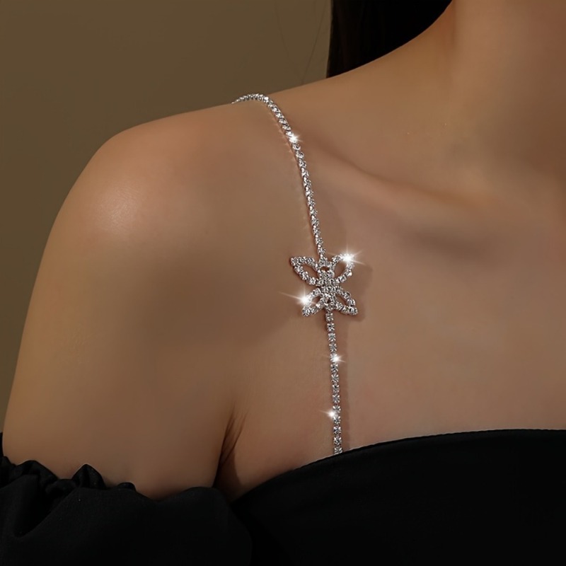 a shimmering body chain embellishments