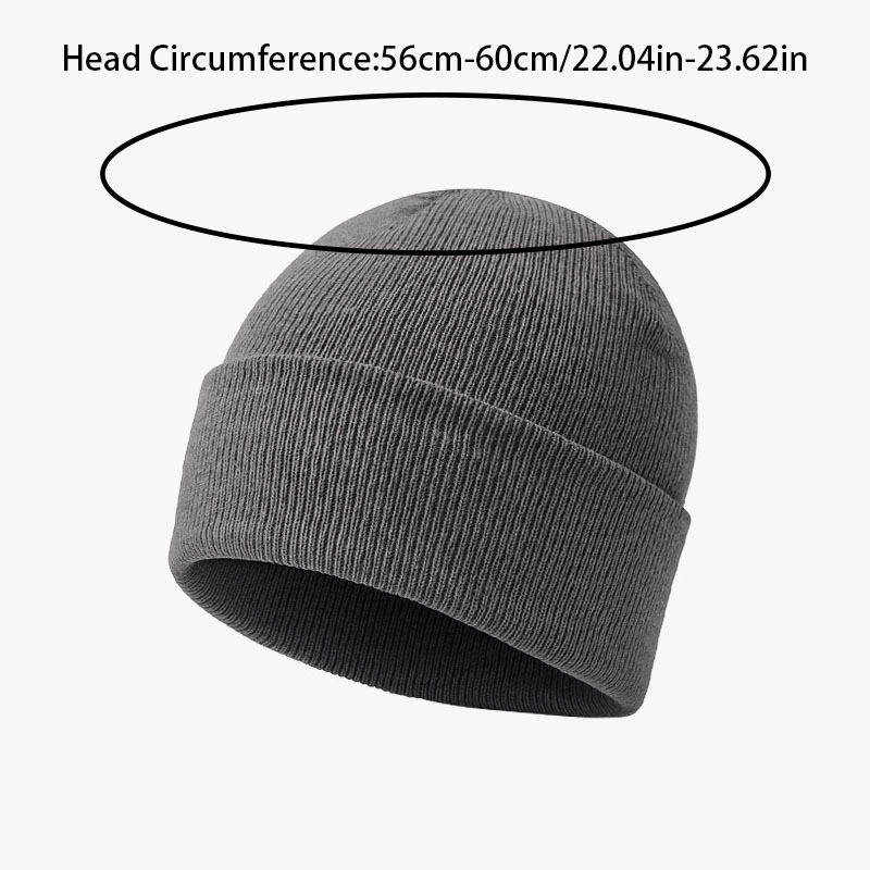 2pcs Thick Warm Knit Beanies, Versatile Outdoor Hats