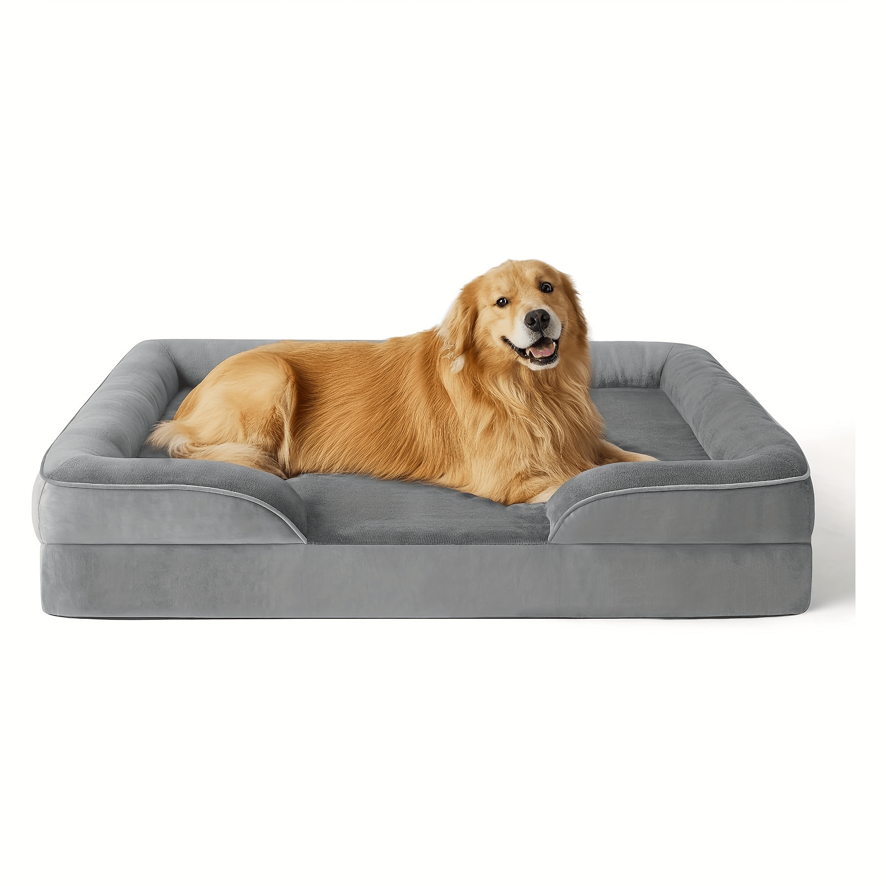 Orthopedic Memory Foam Dog Bed | 65d High Density Support | 10cm Thick Padding | Removable Machine Washable Cover | For Medium, Large Dogs And Seniors