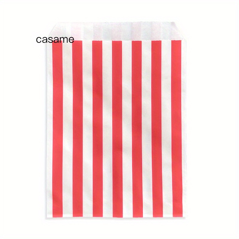 TEMU Set di 25 sacchetti di carta a righe verticali da 13X18 cm �� Sacchetti vivaci per bomboniere adatti per matrimoni, celebrazioni, e confezioni