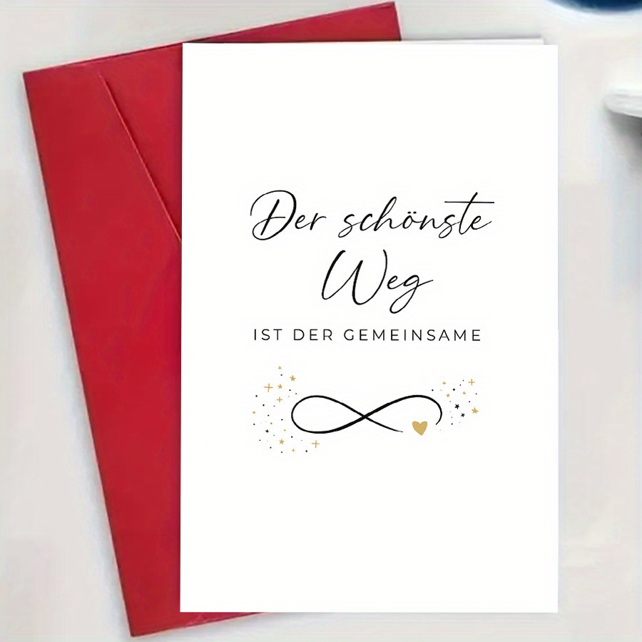 Image of 1pcbeautiful Journey Greeting Card Perfect For Couples Anniversaries Weddings Or Romantic Gifts To Love And In Special Momentsenvelope + Greeting Card