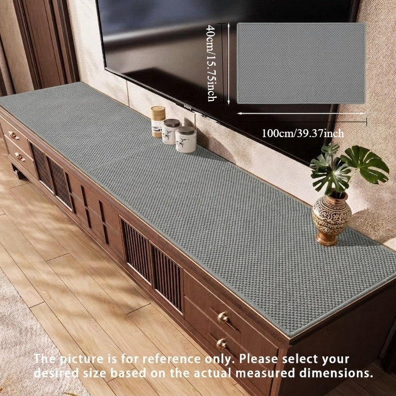 TEMU 1pc Jute-like Long Strip Rug Mat, Light Luxury Premium Furniture Mat, Decorative Carpet Runner, Home Decor Carpet, Bedroom Decor, Soft Non-slip