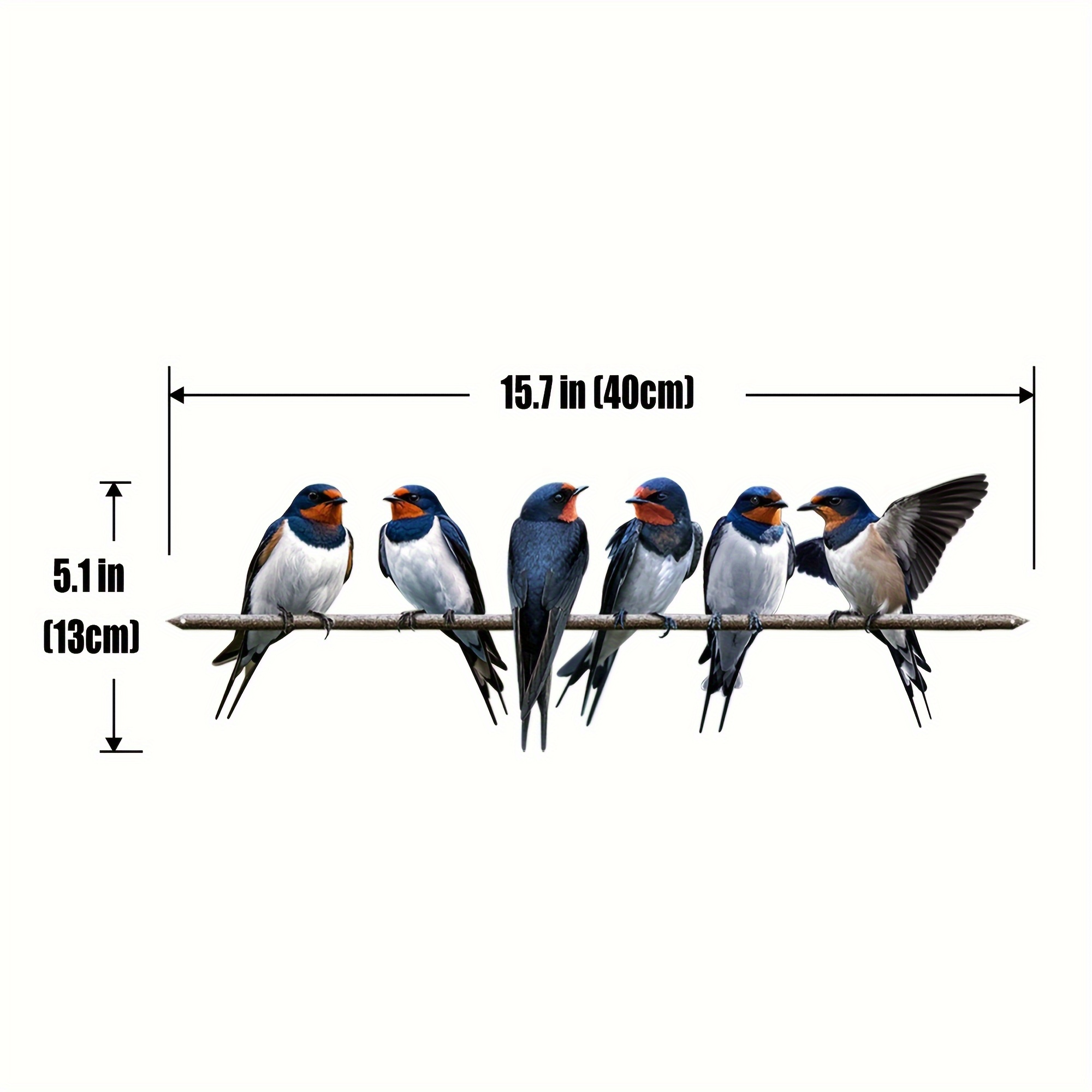 E-shop Ein Set bunter Vogel-Wanddekorationen, Outdoor--Ast-Dekorationen, für , -Acryl-Wandkunst, geeignet für Höfe, Gärten, Terrassen, Zäune usw.,