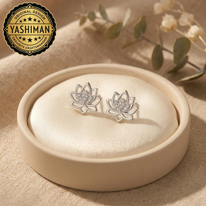 TEMU 1 Par de Aretes de Moda para Mujer, Aretes de Huecos Plateados Brillantes y Lujosos de Individual, Estilo Vacacional Lindo y Fácil,