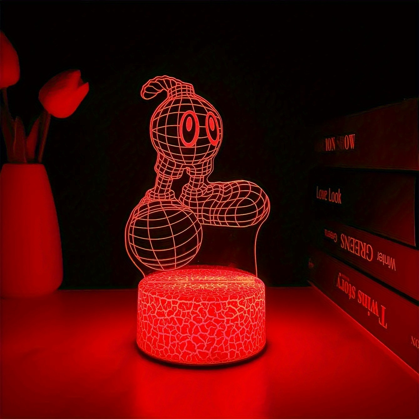 modern 3d cartoon night light desk lamp usb powered 7   switch plastic tabletop   for bedroom study gaming room ideal holiday birthday gift desk lamp for office study room lighting   design durable plastic Product details 1
