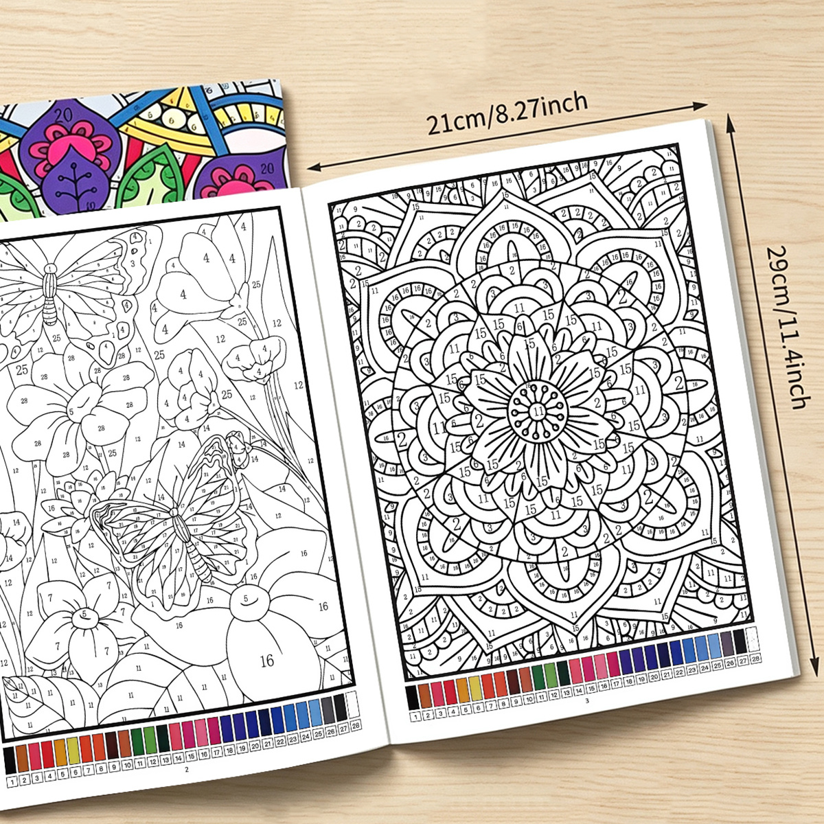 Image of Color By Book For Adults, Relaxing Mandala And Floral Animal Themed Pages, Suitable For Hobbyists And Challenging Art Activity Workbook With 32 Pages Of Artistic Coloring