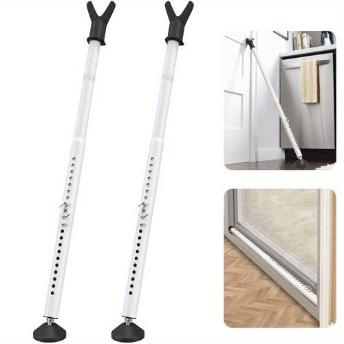 door security 52 inch adjustable door stoppers 1 2 pack heavy duty stoppers bedroom door security bars for windows stop front door apartment hotel room