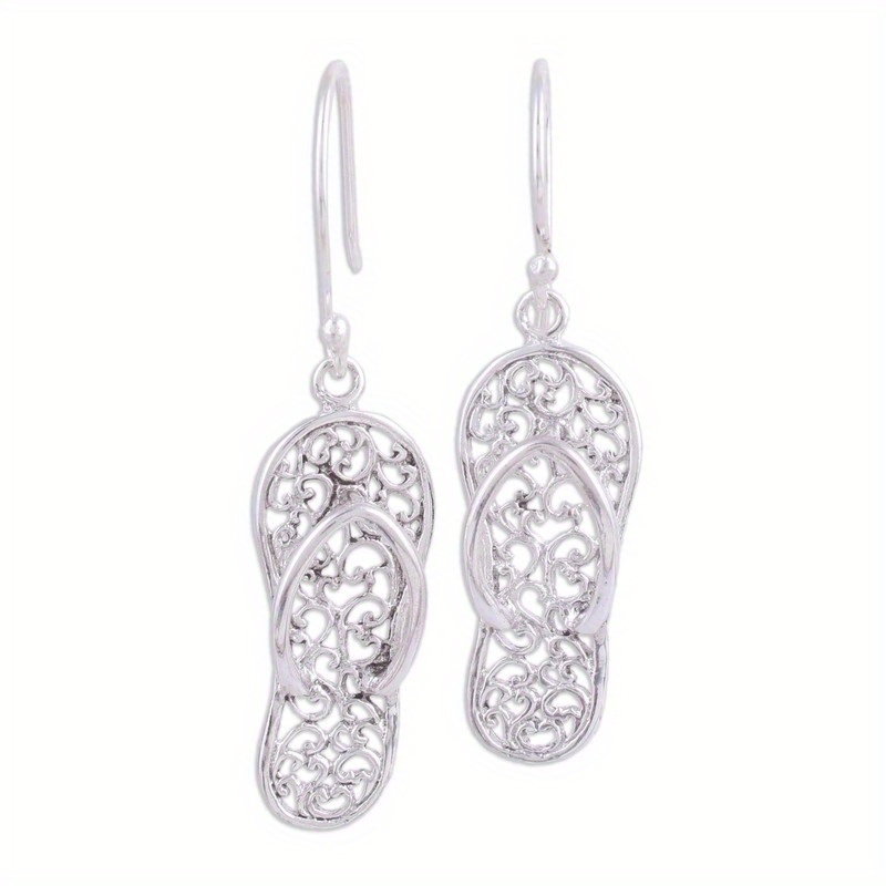 TEMU 1 Pair Creative Fashion Flip Flop Sandal Earrings Valentine's Day Birthday Party Anniversary Gift Jewelry For Family, , And