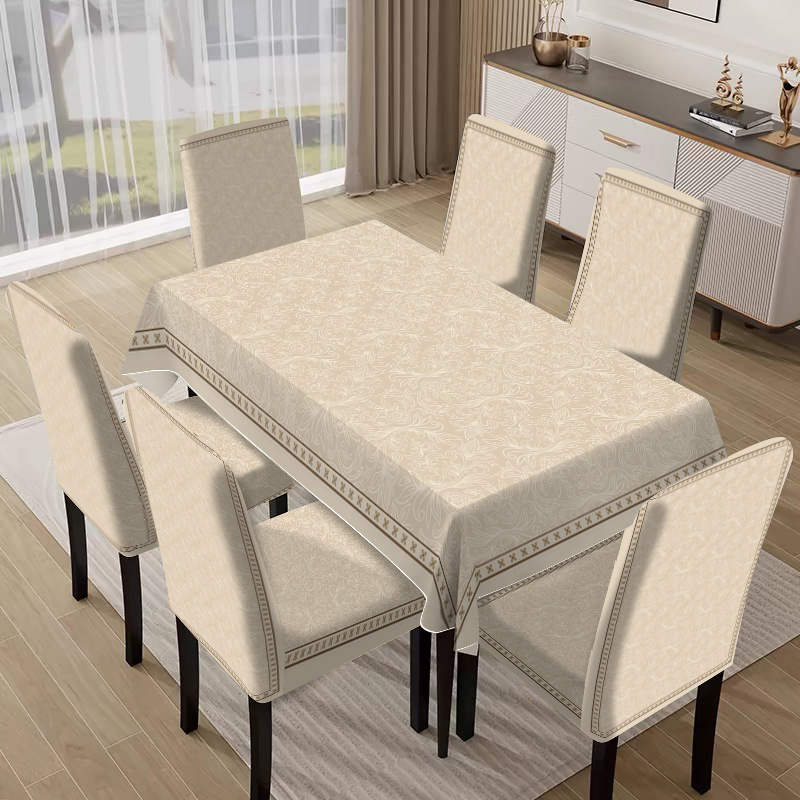 TEMU Ensemble de table et de chaises plates avec motif floral de gazon roulant marron | Design de texture de luxe, idéal pour la décoration