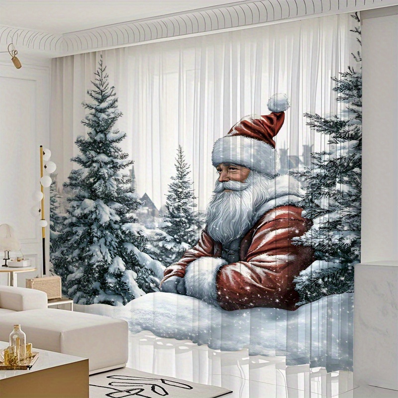 TEMU 2pcs/set Pine Branches, Colorful Balls, Small Christmas Trees Light Up Window Screens. Suitable For Bedroom, Living Room, Kitchen, Coffee Shop,