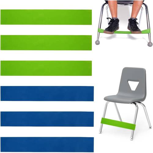 pack of 6 stretchy chair bands for with sensory and chair fidget bands flexible seat belts springy straps for chairs desks spd yoga