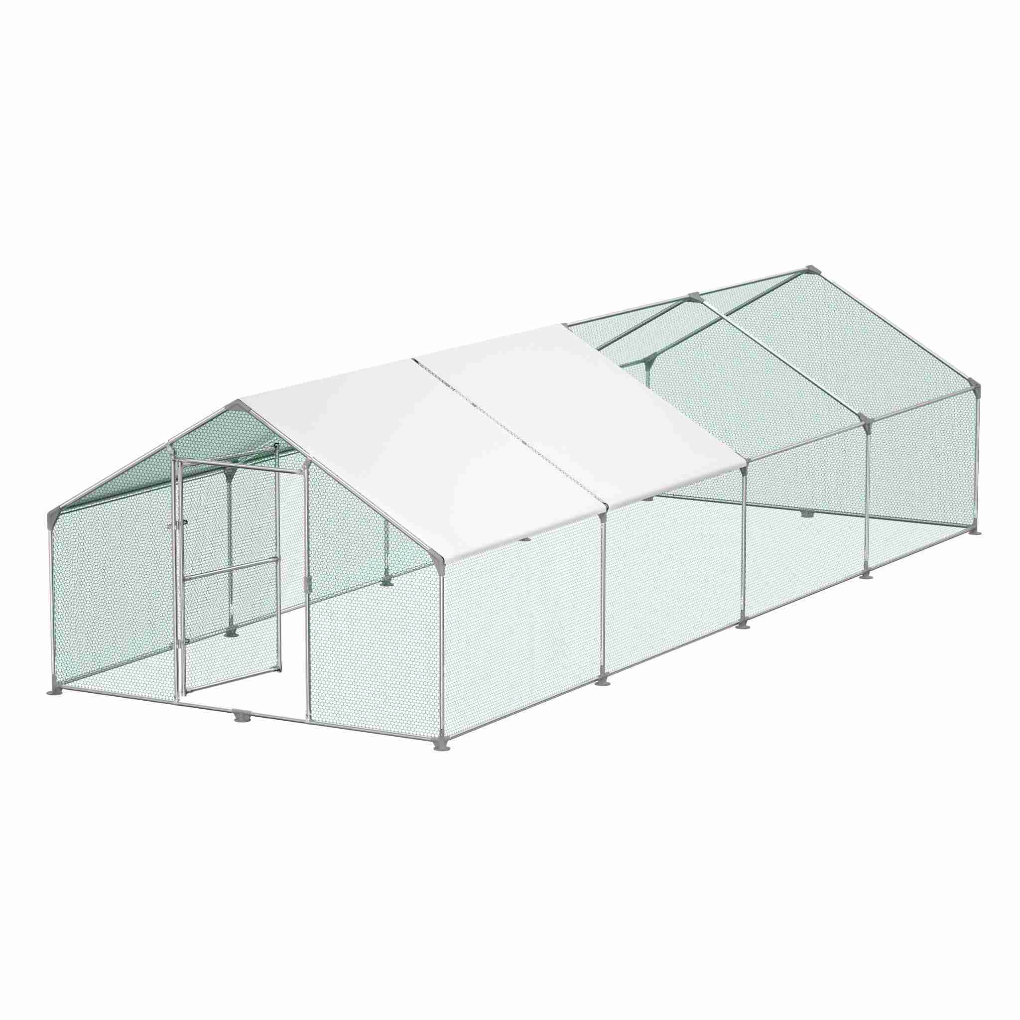 Free Shed Outdoor Poultry Enclosures 3x8x2m Breeding Fence Chicken Coops With Roofs Poultry Breeding Enclosures With Locks
