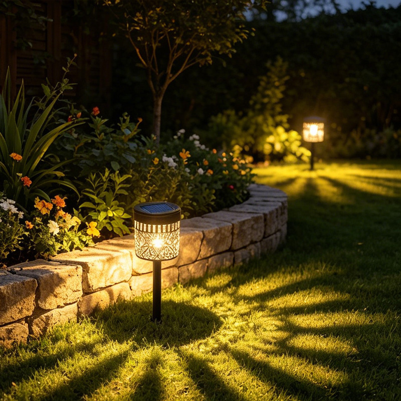 Lumière Solaire à Brancher, Ensemble de 2 Lampes de Pelouse d'Extérieur Pivoine, Lampes Solaires de Jardin, Convient pour Pelouse de Jardin, Cour, Chemin, Allée et Décoration Extérieure, Décoration Lumineuse de Noël Lumière d'Halloween
