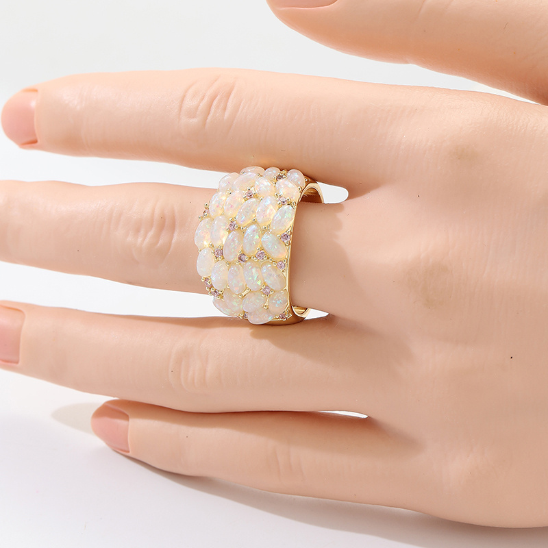 Women's Chunky Waterproof Plated Statement Ring, Party Ready