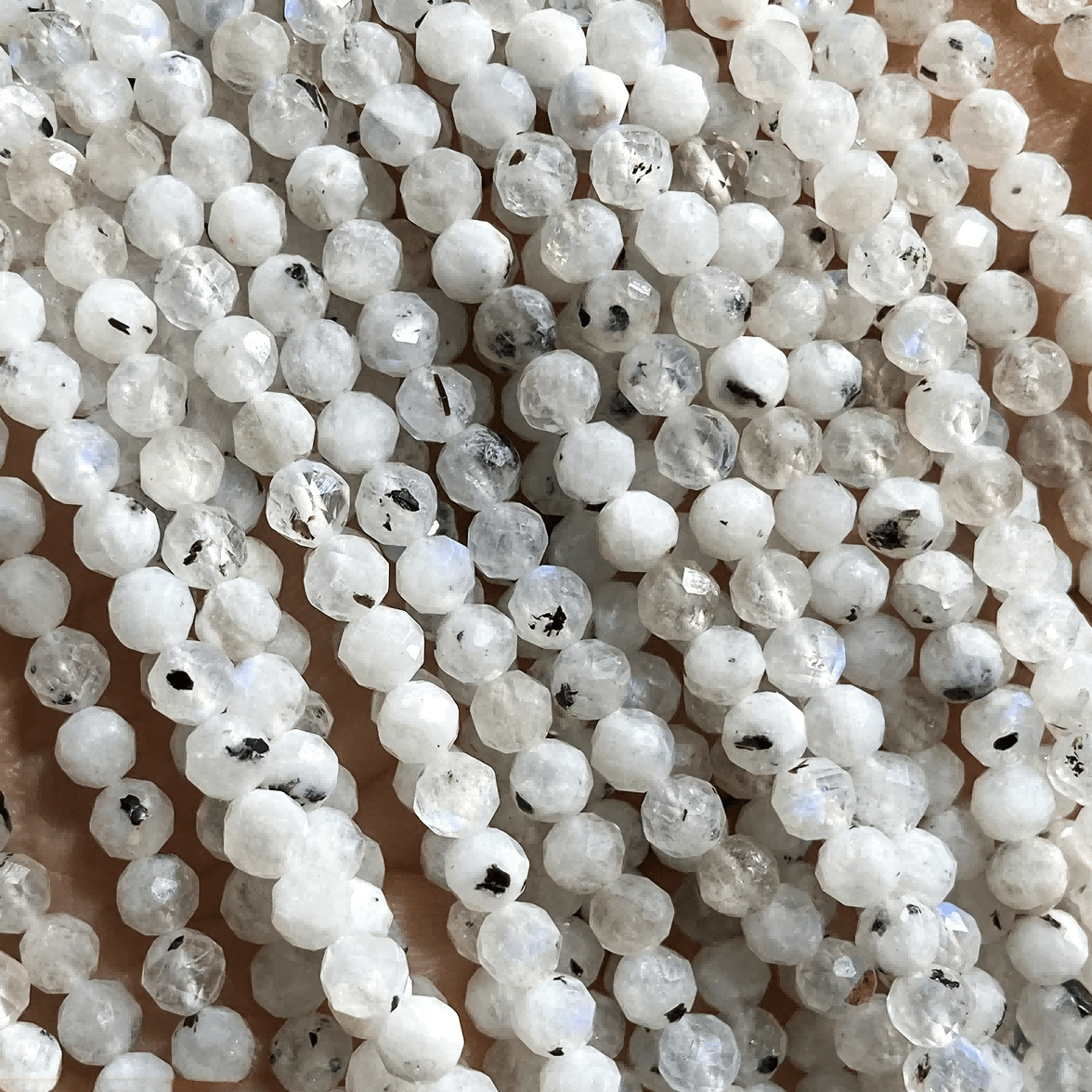 TEMU Perles de petites pierres dispersées rondes gravées en blanche de 2/3/4 mm, adaptées pour la fabrication de bijoux DIY, , bracelets, boucles