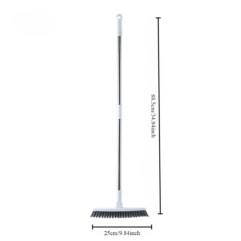 TEMU 1pc Long Handle Hard Bristle Cleaning Brush For Corners And Tile , Bathroom Floor Brush
