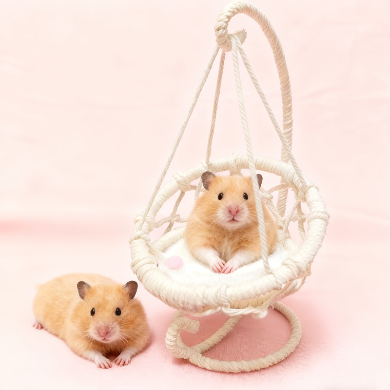 Durable Hanging Hamster Swing Hammock with Cushions