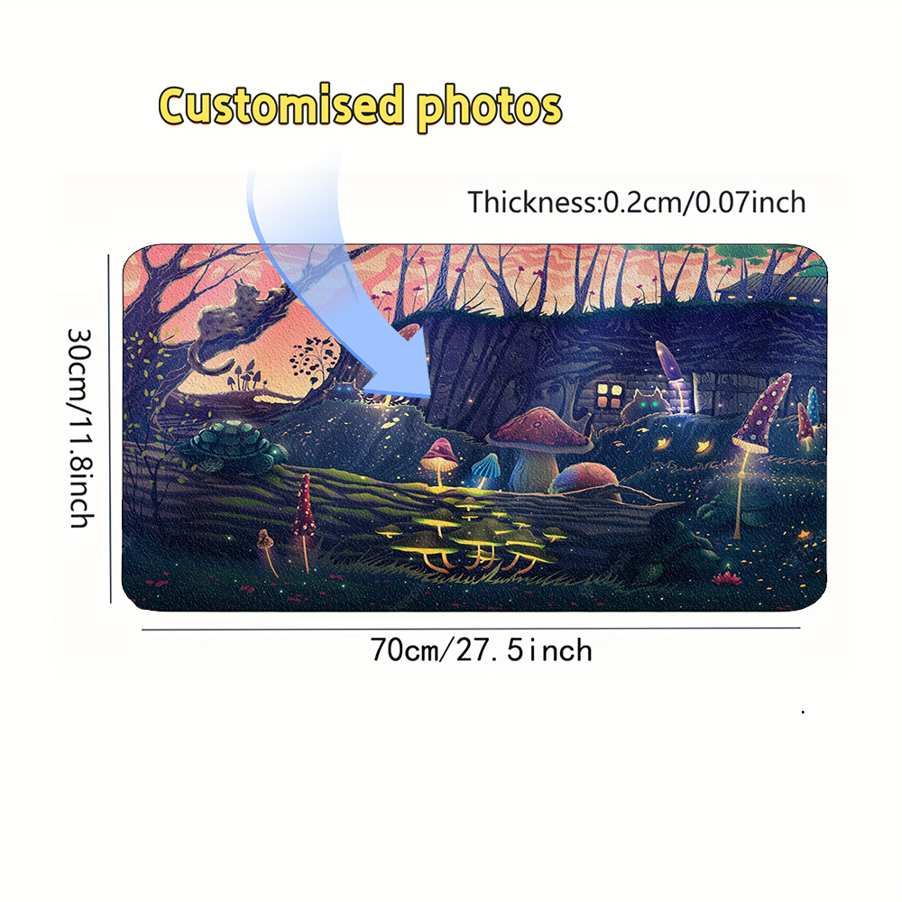 TEMU Custom Desk Mat, Mouse Pad, Wear-resistant And Non-slip, Dual-use For Gaming And Office
