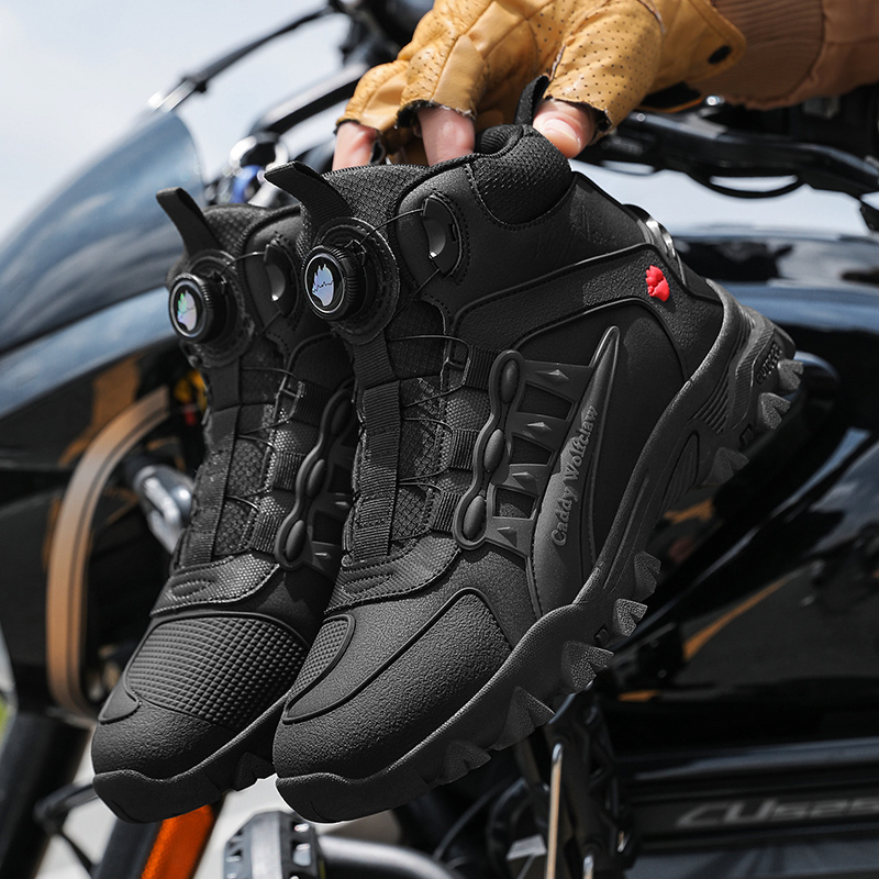 TEMU Breathable Mesh Cycling Shoes For Men, Thick-soled Anti-slip Wear-resistant Motorcycle Shoes, Versatile Commuter Work Shoes