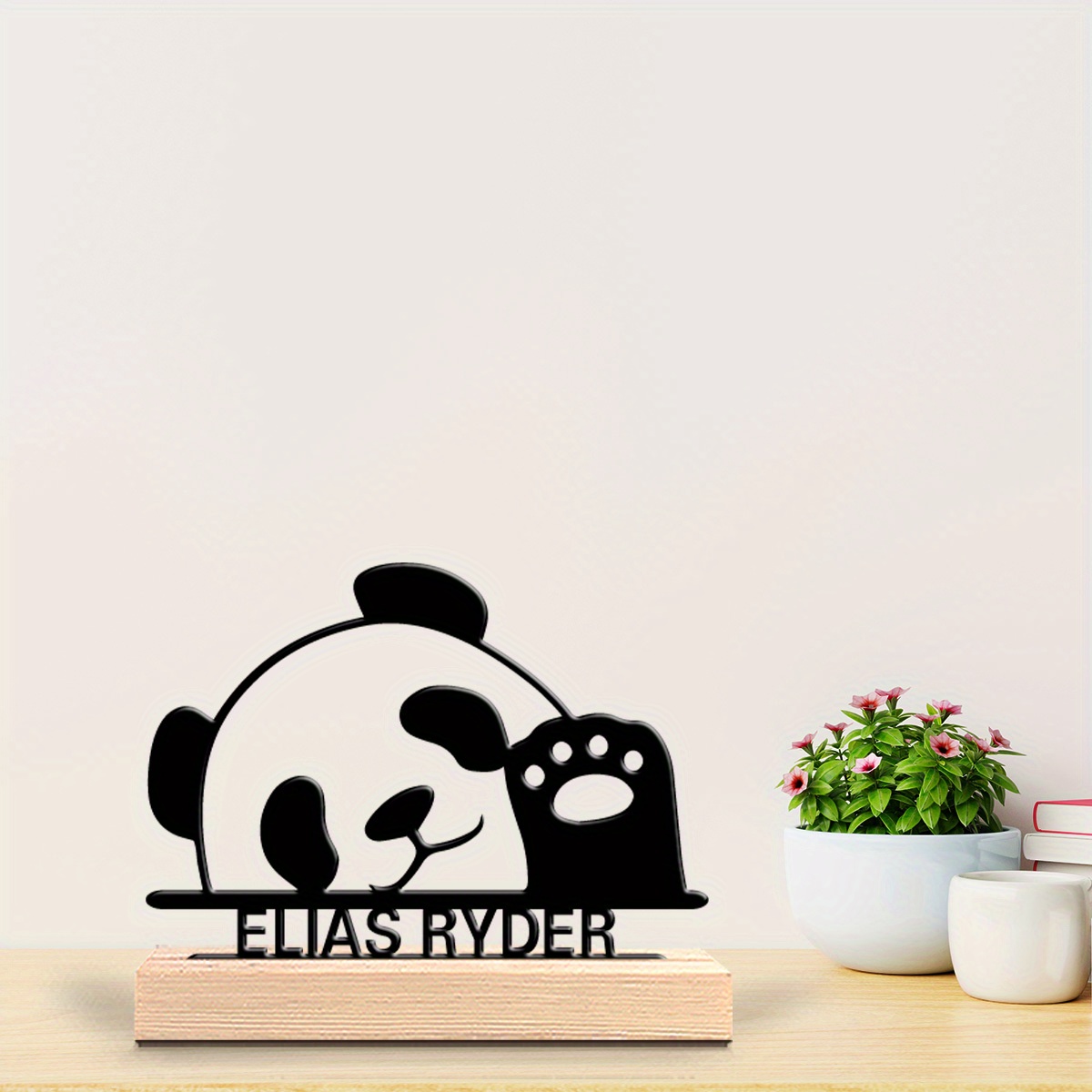 YZJSSL Moderne Simple Golden Panda Ornements Décorations Salon Bureau TV Cabinet Sculpture Cave À Vin Ameublement Beau Cadeau Céramique Statue-B