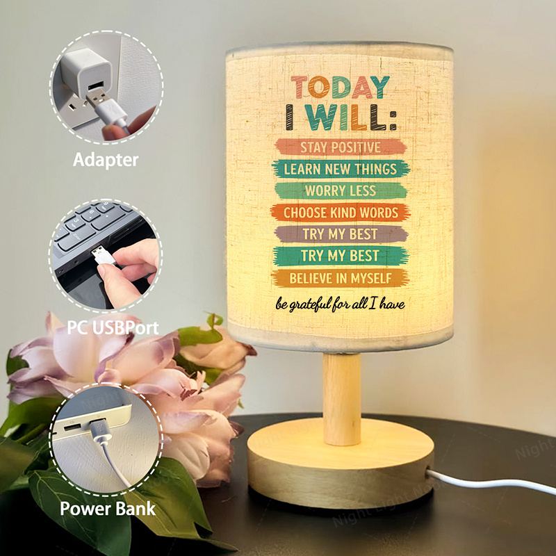 Fabric Table Lamp for Mental Health Awareness