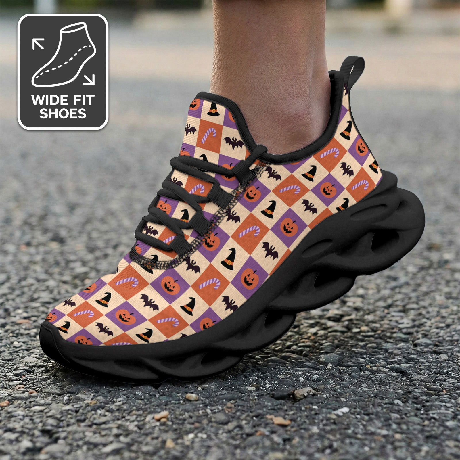 Men's WIDE FIT Breathable Lightweight Running Shoes