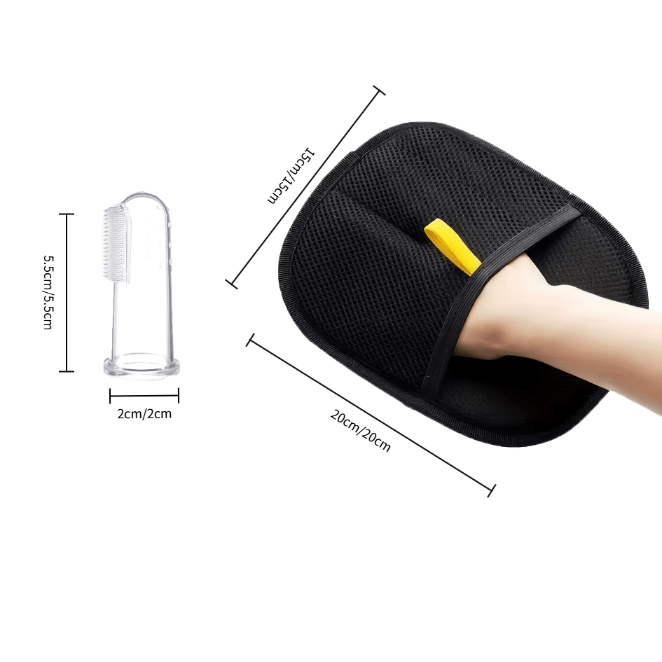 TEMU 2pcs Pet Cleaning Kit, Pet Hair Removal Gloves And Cleaning Brush, Spherical Hair Remover, Static Adsorption Plastic Hair Remover, Universal For