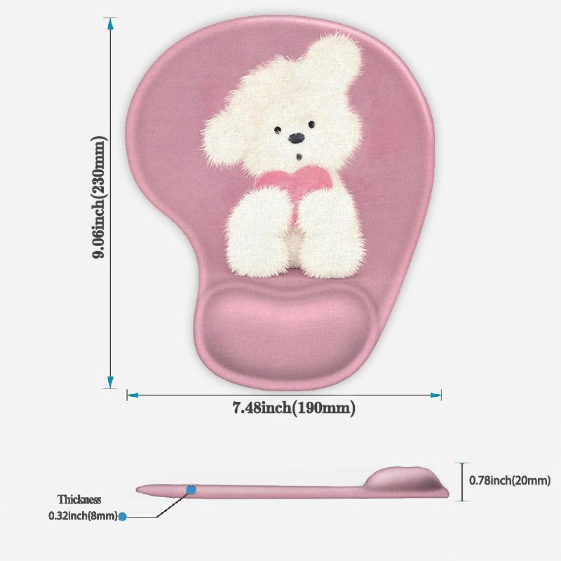 TEMU 1 Unit, Mouse Pad Featuring Wrist Support, Design With , Ergonomic Wrist Support For Mouse, Ideal For Desktop Computer, Office Gaming, And