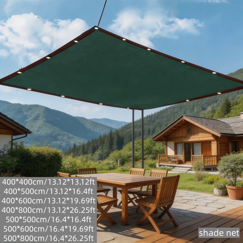 TEMU 1 pz Rete Parasole Verde Scuro di Ombreggiatura 90% Materiale HDPE per Gioco Scolastico