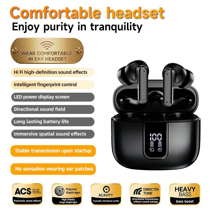 Image of New Senyang 2026 New Arrivals Tws Earbuds With Digital Display Long Hours -ear True Wireless Headphones Enc Mic Touch Control Gaming Sports For Iphone For For Halloween Gift