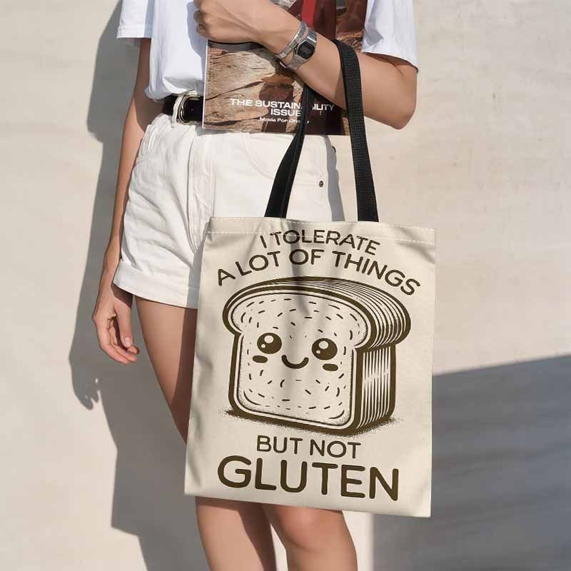 TEMU 1pc, "gluten-free Shopping Bag: An For Disease Patients," Women's Lightweight Single-shoulder Shopping Bag, Foldable, Shopping Tote, Small Party
