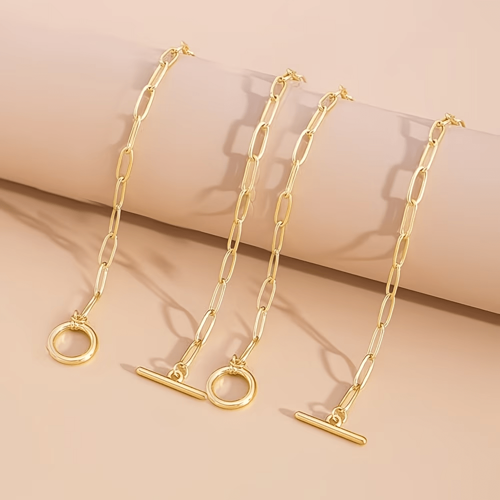 Minimalist Punk Hip-Hop OT Buckle Pendant Necklace, Unisex