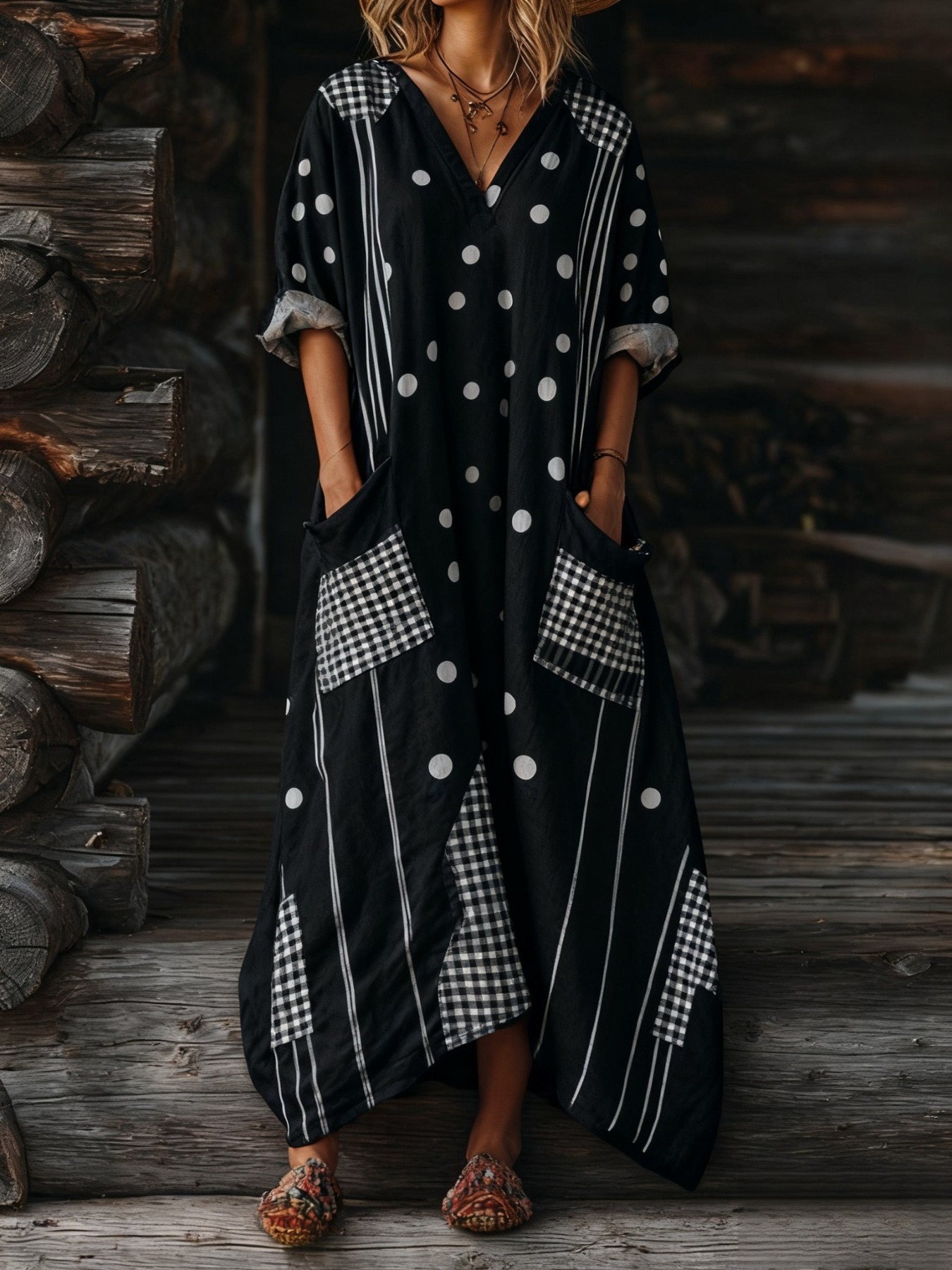 polka dot cotton dress sold on Temu United States