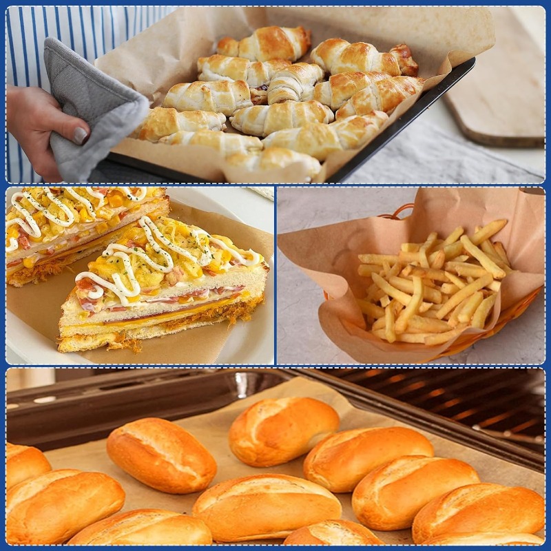 parchment paper sheets for baking 1216in precut nonstick parchment paper unbleached baking sheet paper for air fryerbaking grilling steaming oven suitable for bread cake     Product details 5