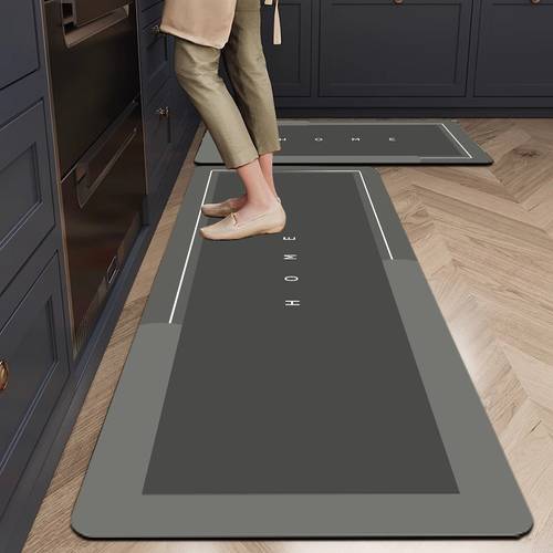 1pc sea diatomite bath mat diatomite mud suitable for bathroom kitchen laundry room quick dry anti slip backing thin low profile machine washable