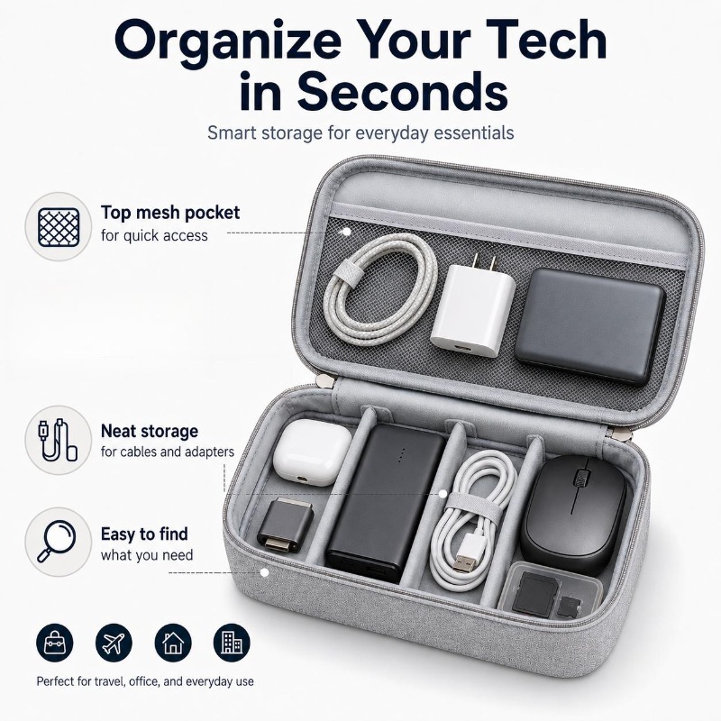Digital Additions Storage Box for Cables and Accessories