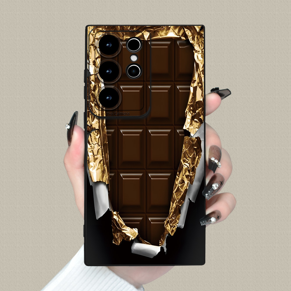 

Creative Platinum Chocolate Printed Phone Case : Matte , Made Of Tpu Material, Non-slip, With Camera Protection