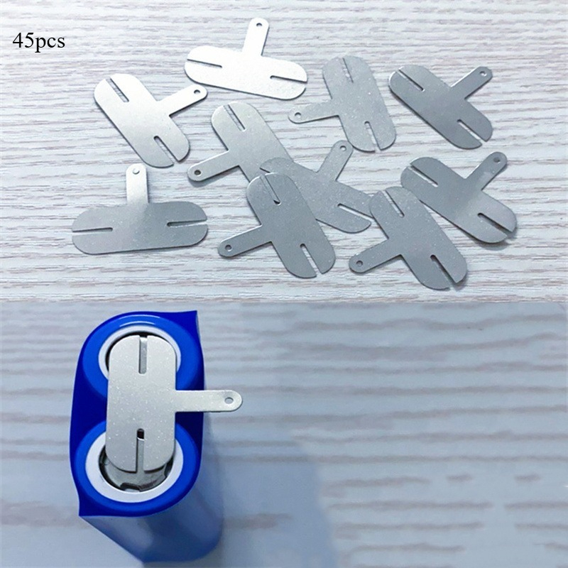 TEMU 45 T-shaped 18650 Power Lithium Batteries With 0.15mm Nickel-plated Steel Tabs For Spot Welding, R-shaped Rounded Corner Steel Tabs. Batteries