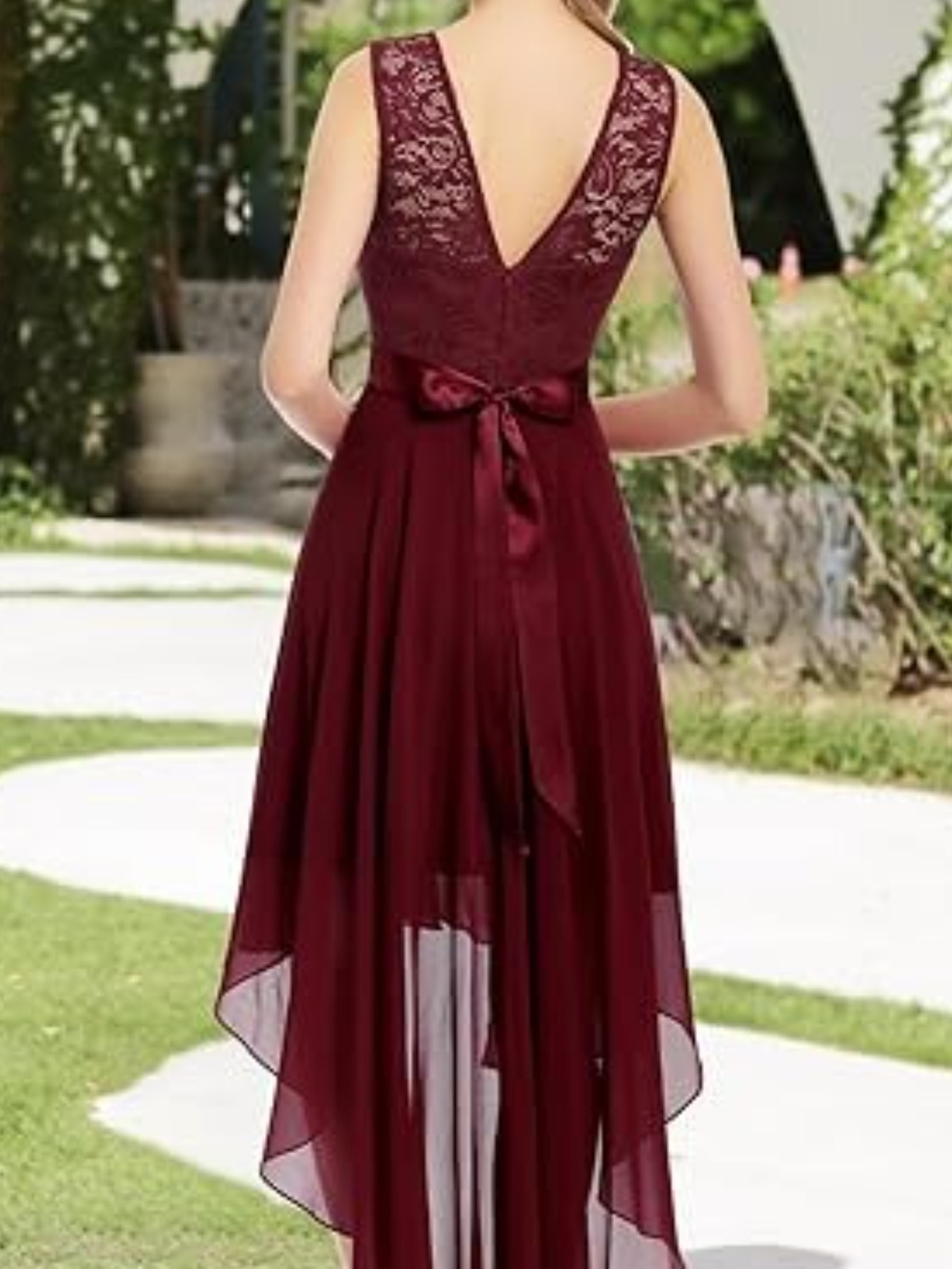 plus size lady elegant lace chiffon dress wide sleeves a Temu