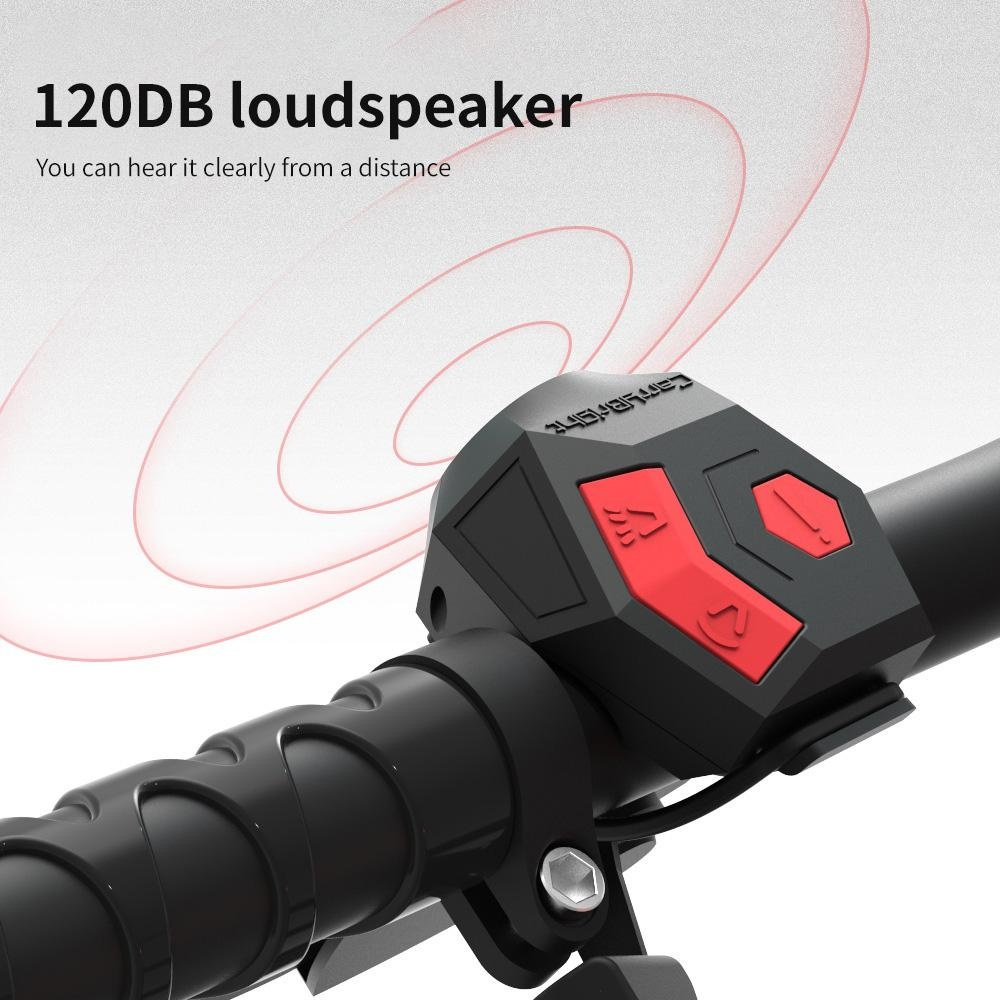1pc rechargeable bike horn bell 120db loud anti theft alarm for cycling and scooters warning ring essential for outdoor cycling