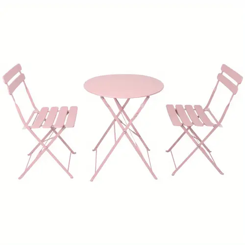 3pcs balcony chair table setpink