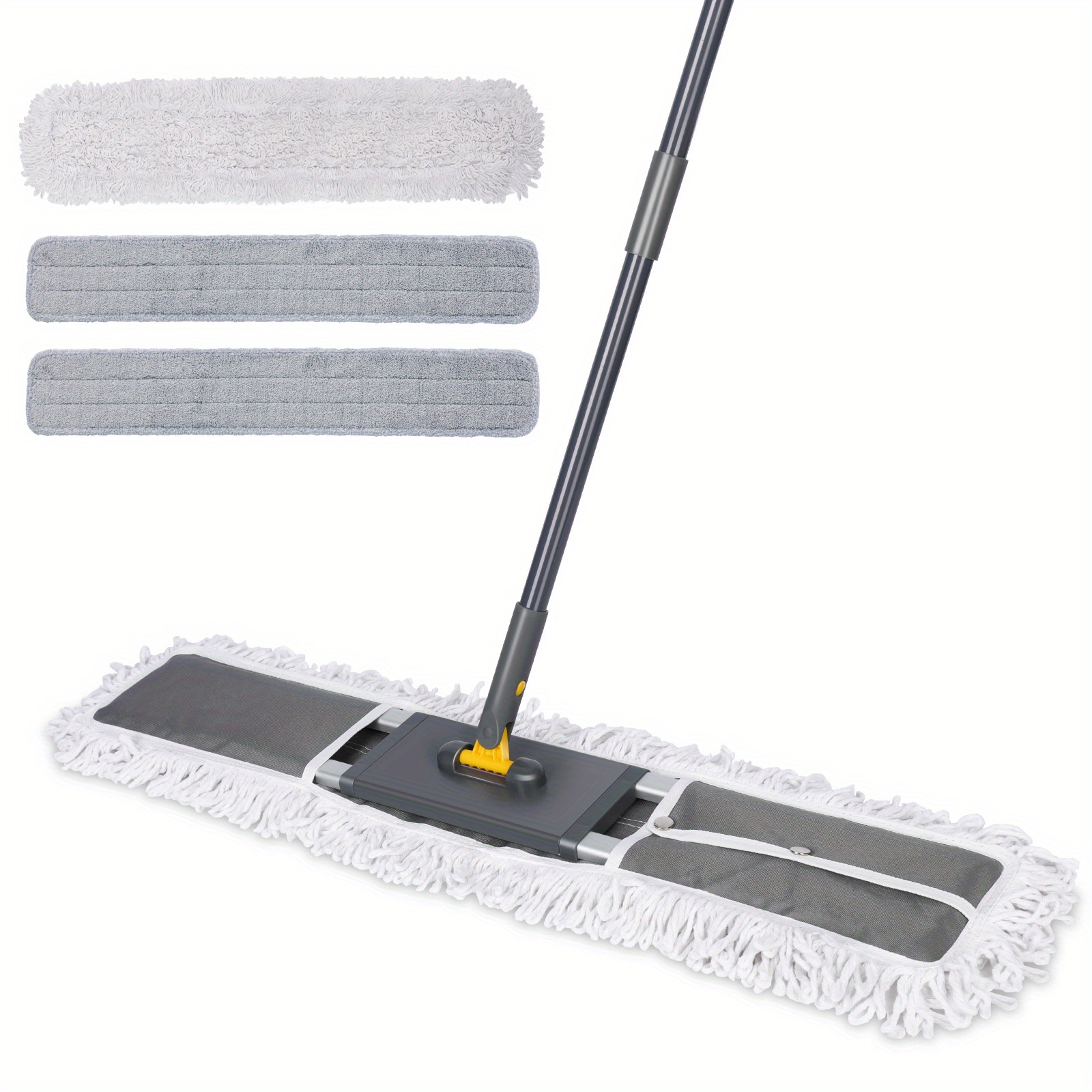 

Extra-large Microfiber Dust Mop With Stainless Handle - 32" Wide, Home & Commercial Use, Wet And Dry Cleaning, Ideal For Carpet/hard Floors