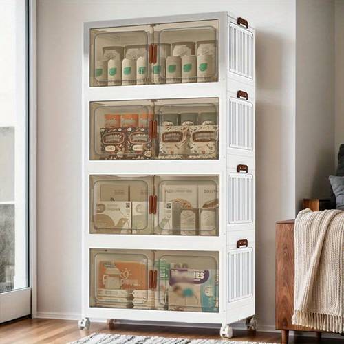 photo de l'article boîte de rangement 70 cm, boîte de rangement couverte, boîte de rangement pliable avec roulettes, boîte de rangement empilable, conteneur de rangement plastique pliable, organisateur de placard, boîte de rangement pour chambre et bureau
