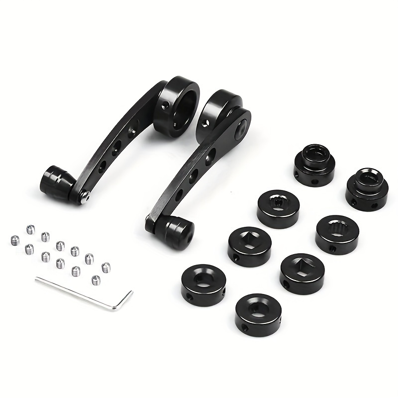 TEMU 2-pack Aluminum Alloy Universal Car Window Closing Hand Crank Handle Roller Riser Replacement Manual Car Window Glass Closing Handle