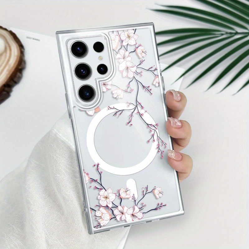TEMU Phone Case - [2d Flat] Creative Floral Pattern Suitable For S21 S21plus S23 S23 S24 S25 S25plus S25ultra S25edge A35 A55 A15 Painted Pattern
