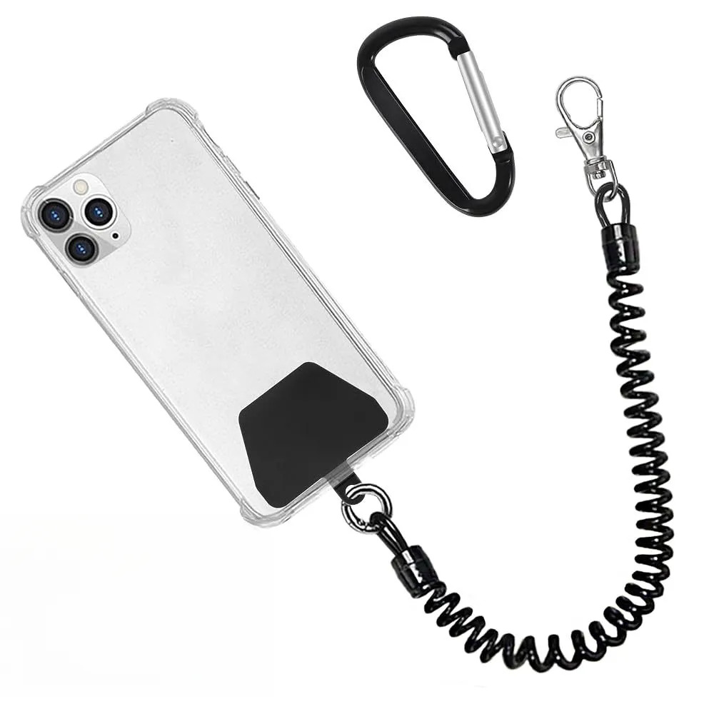 E-shop 6-in-1 Multifunktionales Feder Anti-Verlust-Trageband! für Handys, Schlüssel, Ausweise und Action-Kameras, mit einem elastischen