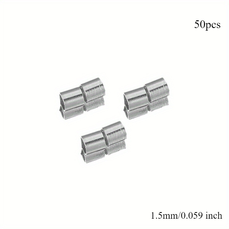 Image of 50pcs/ 1.5mm 2mm 2.5mm Stainless Steel Positioning Tube Crimped End Bead Necklace Bracelet Jewelry Making Additions