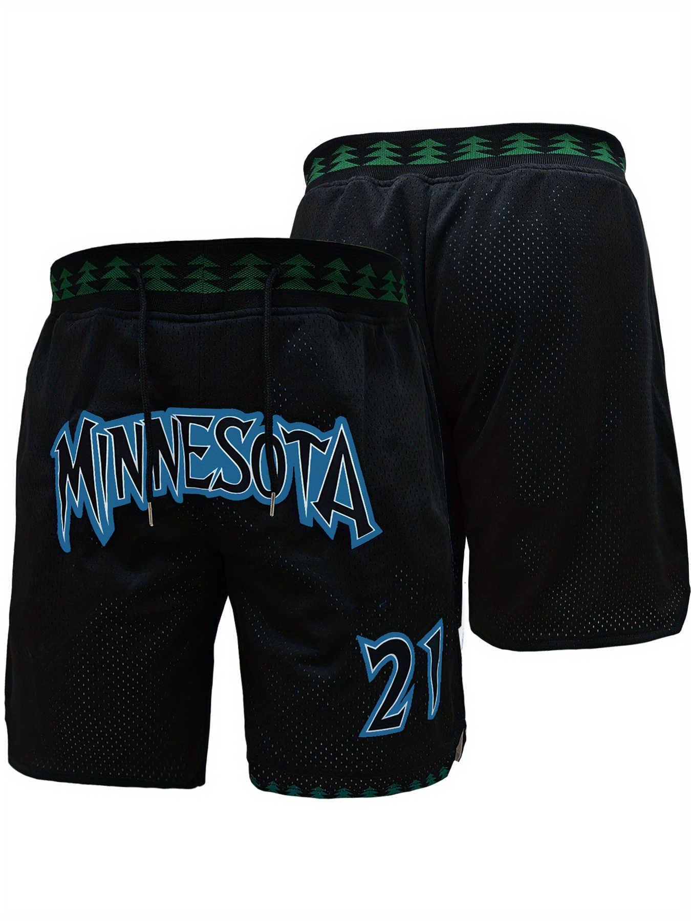 mens 21   basketball shorts black with blue green embroidery breathable quick dry fabric loose fit for sports running tennis   outdoor activities basketball shorts golf shorts sporty design durable sportswear